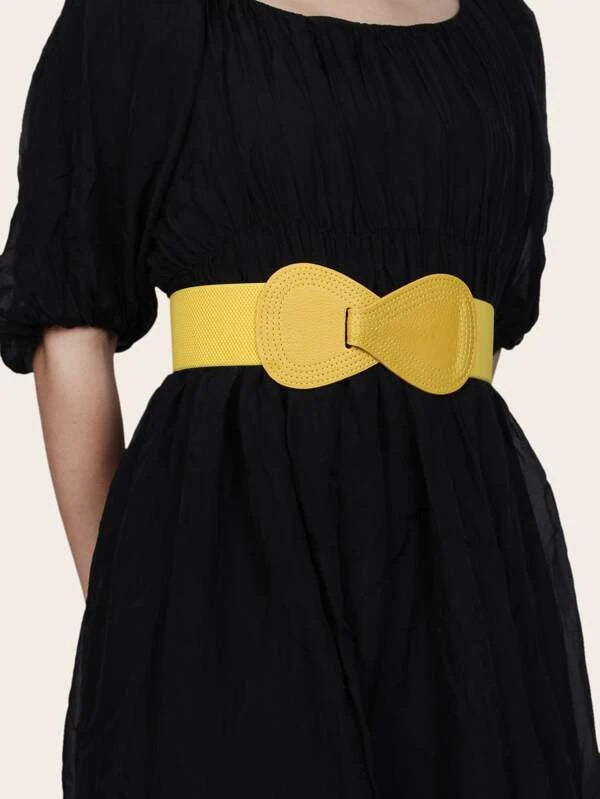 Bow Knot Elastic Wide Belt