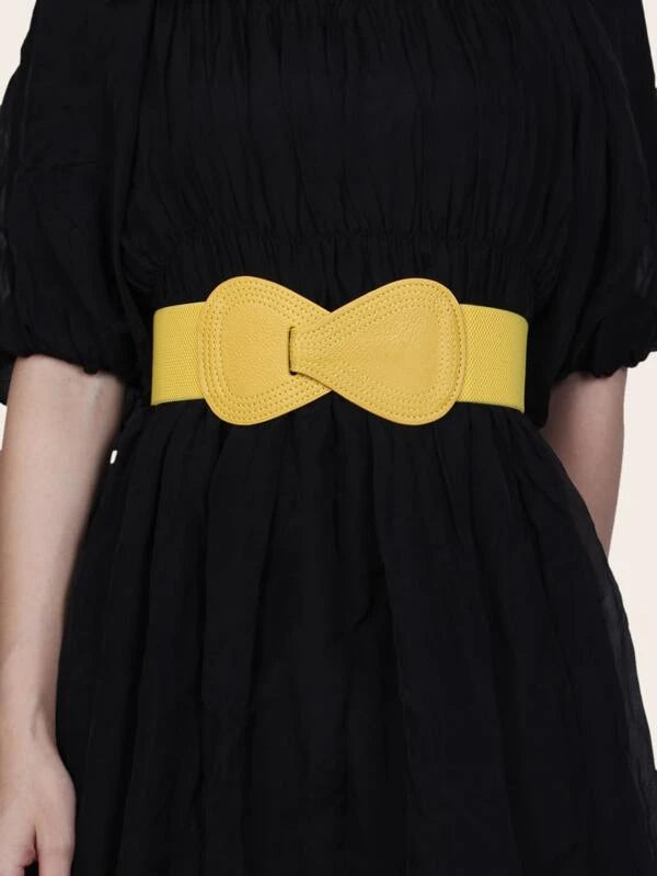 Bow Knot Elastic Wide Belt