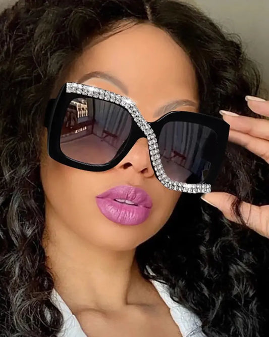 Diamond Oversized Square Sunglasses