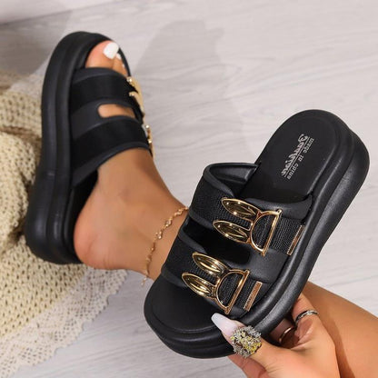Two Strap Thick Soft Bottom Slippers