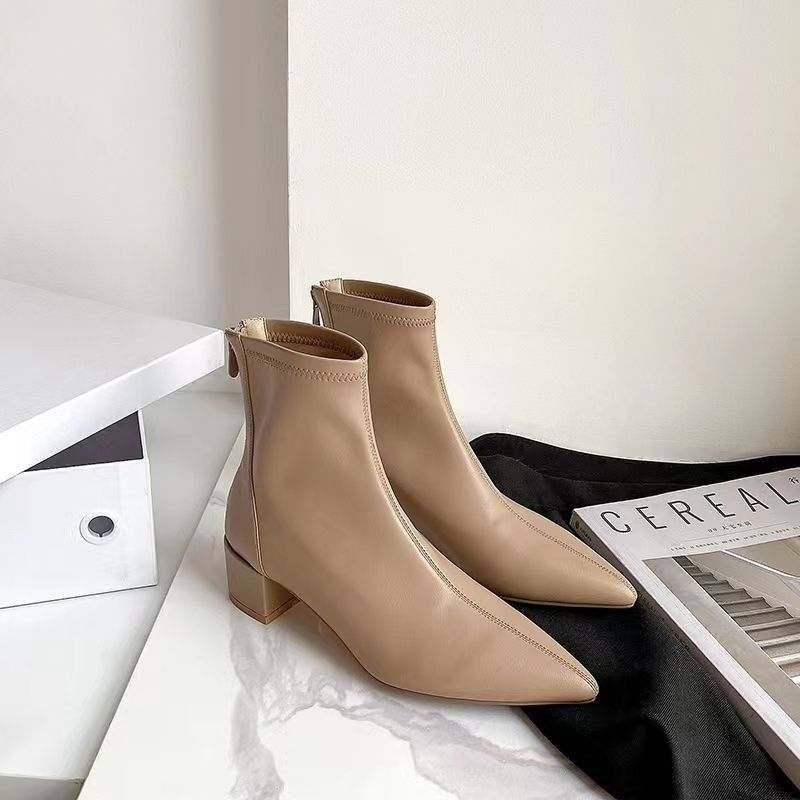 Slimming Chunky Heel Martin Boots