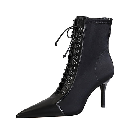 Slimming Stiletto Shallow Mouth Heel Boots
