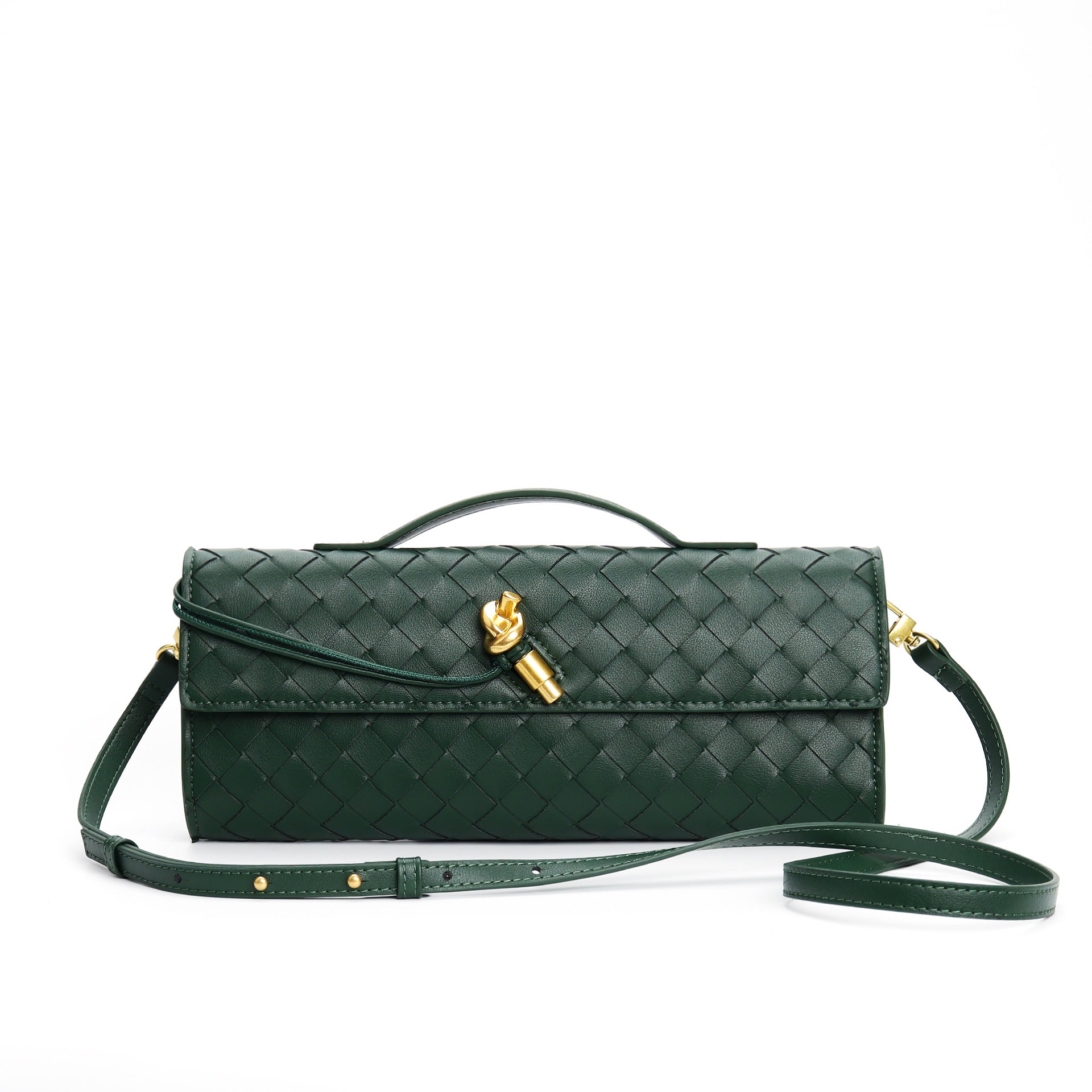 Woven Shoulder Clutch Crossbody Bag