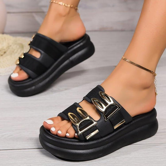 Two Strap Thick Soft Bottom Slippers