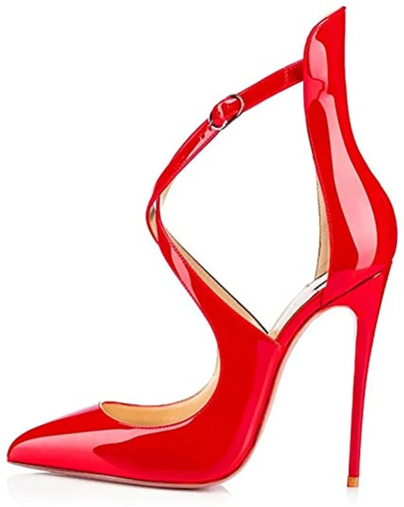 Cross Strap Stiletto High Heels