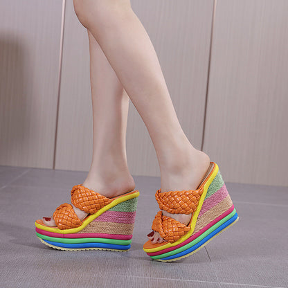 Wedge Rainbow Sandals