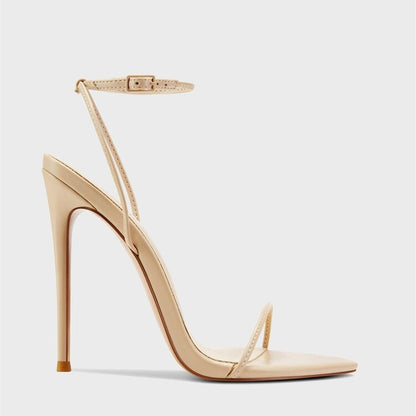 Ankle Strap Pointed Toe Rome Stiletto Heel Sandals