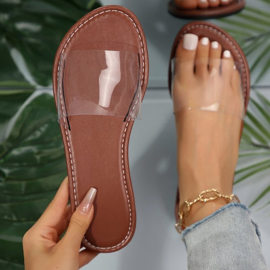 Flat Transparent Slippers