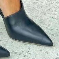 Thin Pointed Toe Cap Hollow Heels