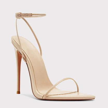 Ankle Strap Pointed Toe Rome Stiletto Heel Sandals