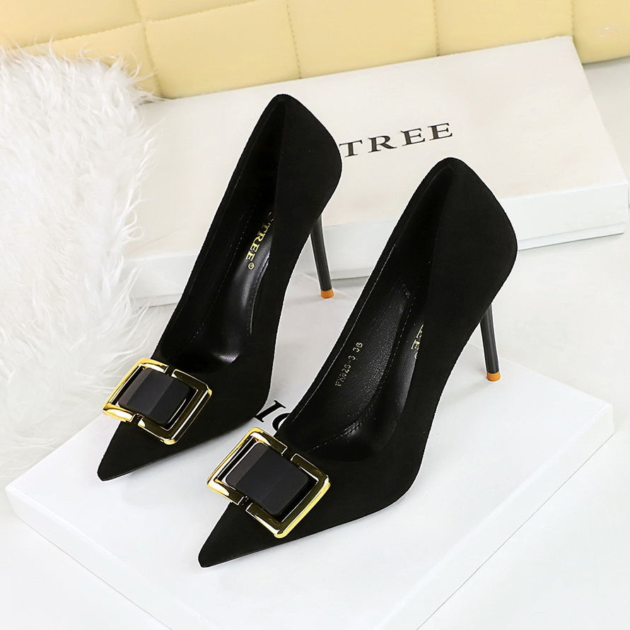 High Stiletto Shallow Mouth Heels