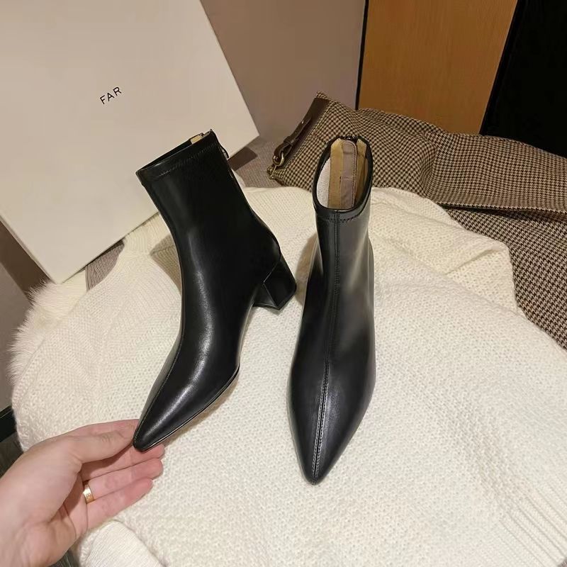 Slimming Chunky Heel Martin Boots