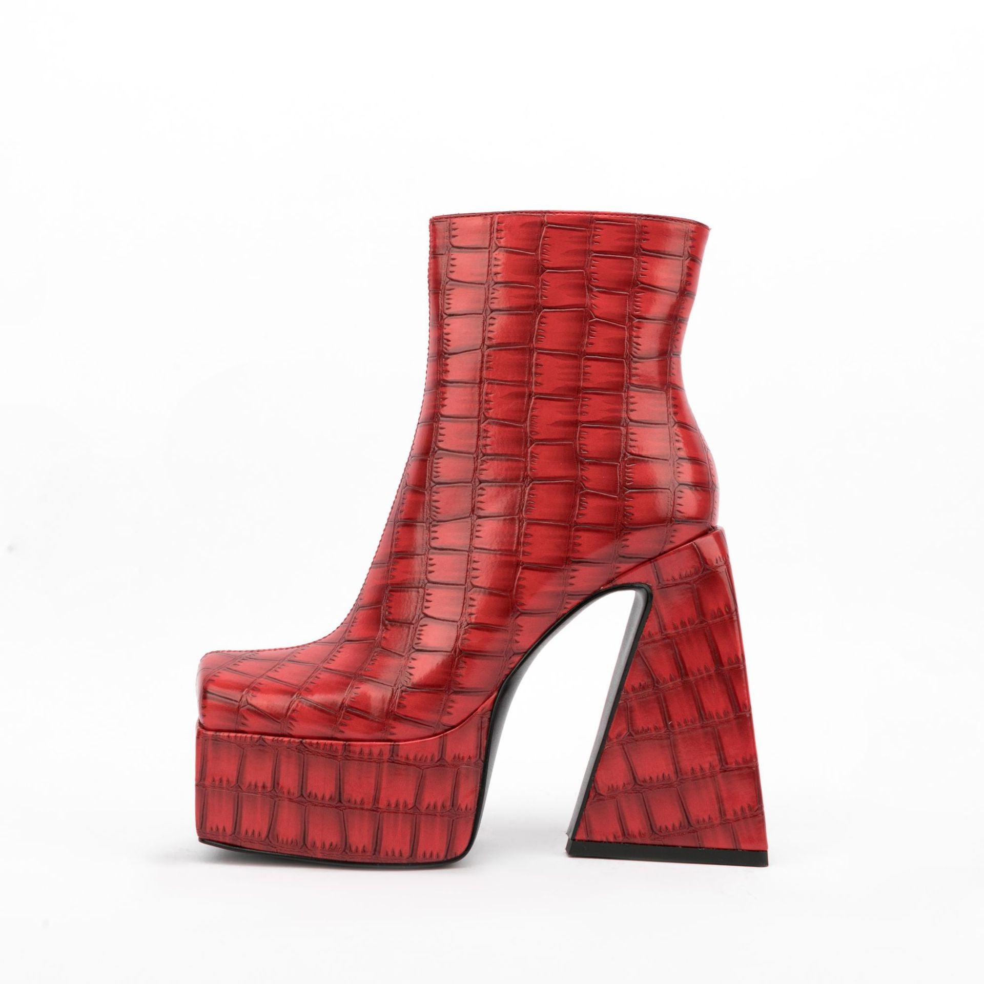 Platform Croc Ankle Boots