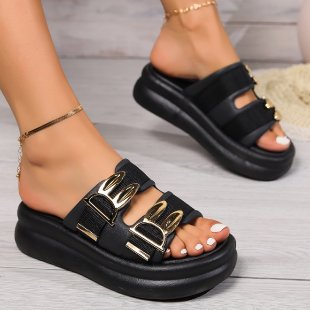 Two Strap Thick Soft Bottom Slippers