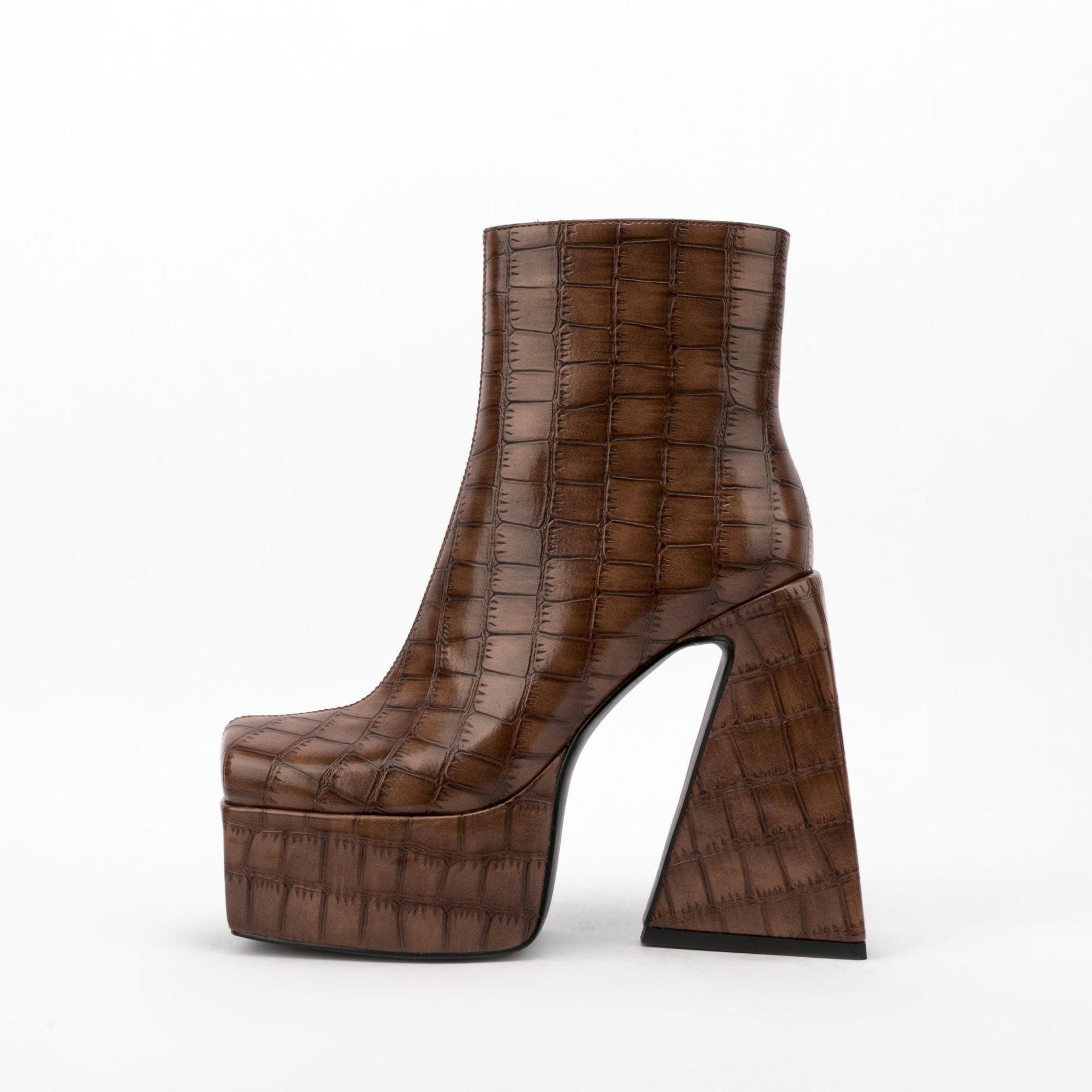 Platform Croc Ankle Boots