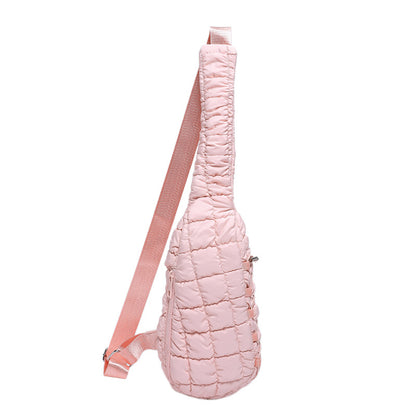 Down Cotton-padded Shoulder Messenger Bag