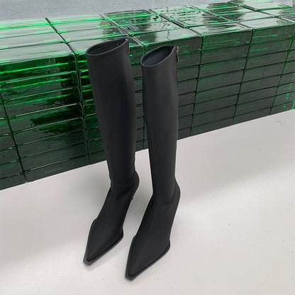 Pointed Toe Below The Knee Boots