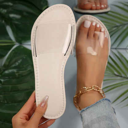 Flat Transparent Slippers