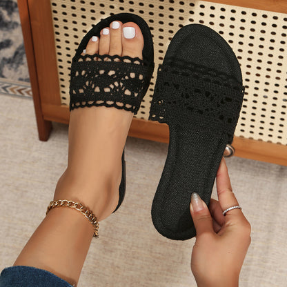 Solid Color Breathable Slippers