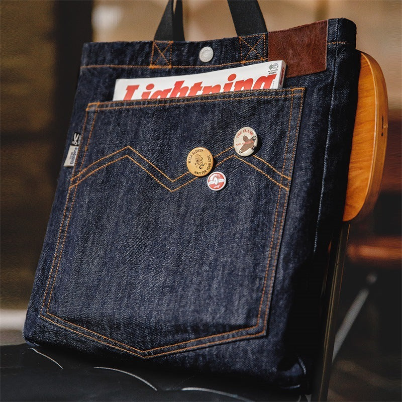 American Retro Denim Shoulder Bag