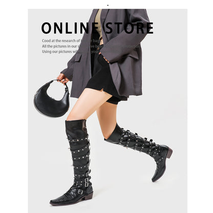 Punk Goth Pointed-toe Boots