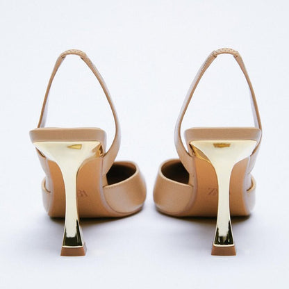 Nude Pointed High Heels
