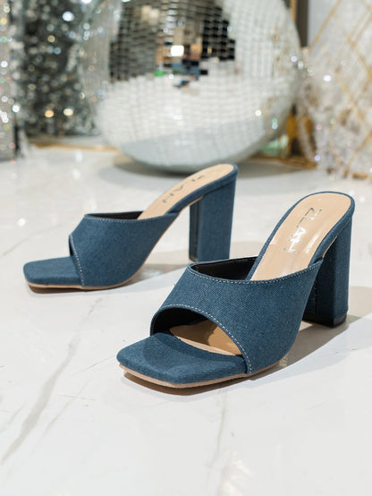 Square Toe High Heel Sandals