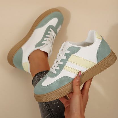 Retro Sports Suede Lace-Up Sneakers