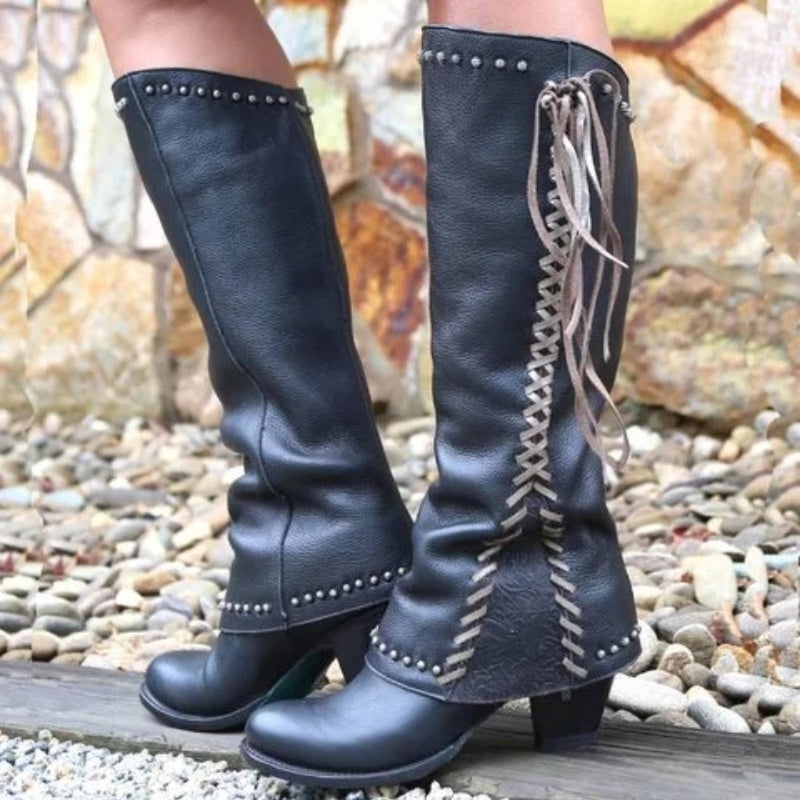 Leather Stitch Boots