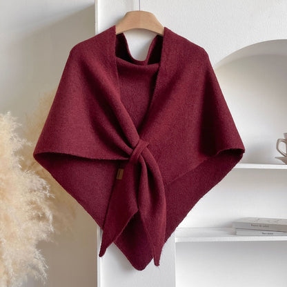 Triangular Solid Color Neck Wrap Shawls