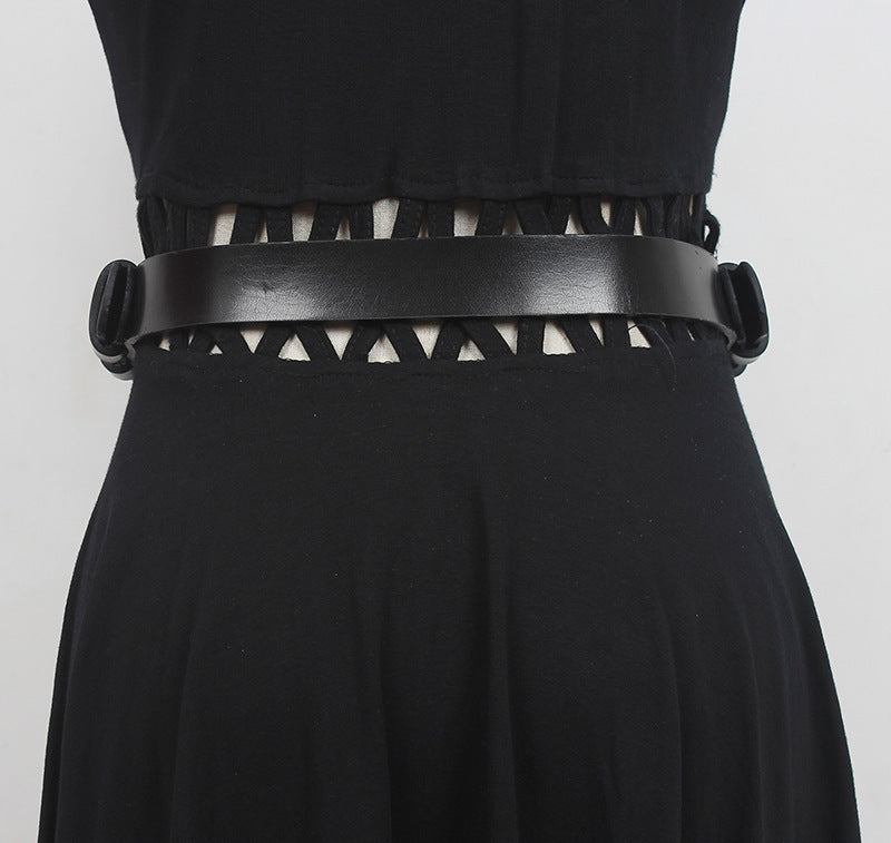 Metal Leather Chain Belt