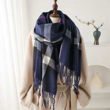 Cashmere Plaid Shawl Unisex Scarf
