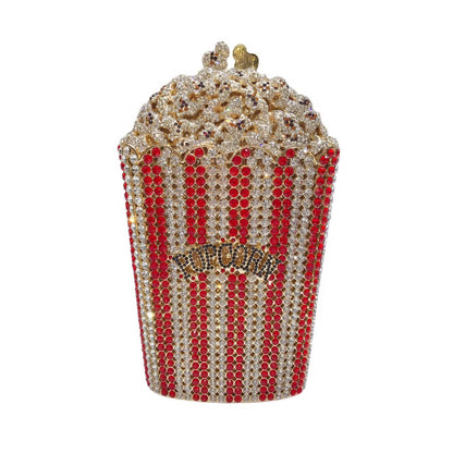 Popcorn Crystal Clutch Purses