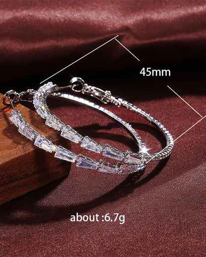 Rhinestone Hoop Earrings