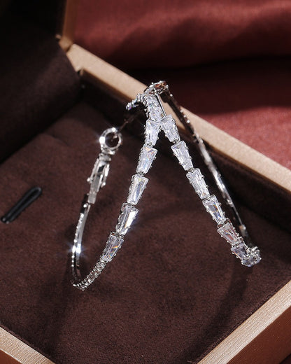Rhinestone Hoop Earrings