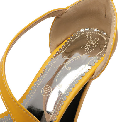 Peep Toe Roman Thick Heels