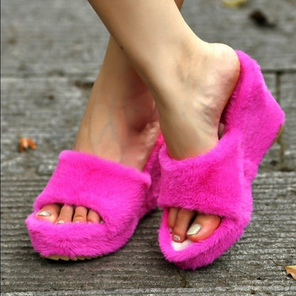 Wedge Height Slipper Heels