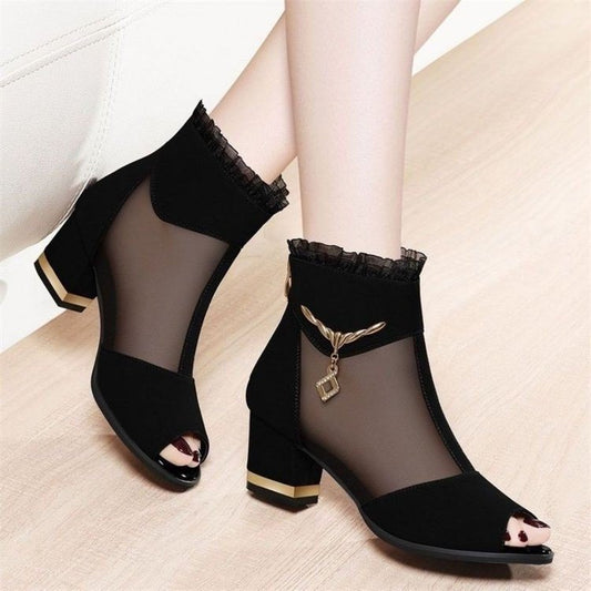 Hollow Chunky Heels