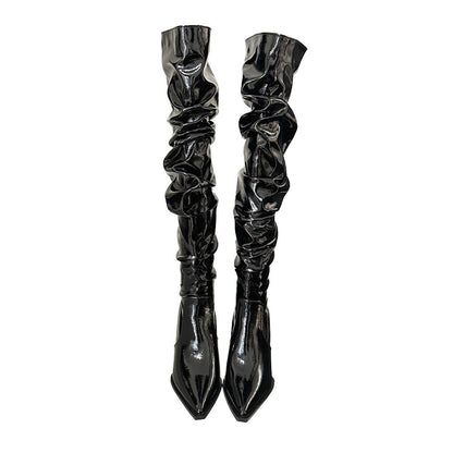 Autumn Stiletto Pile Style High Heel Over The Knee Boots