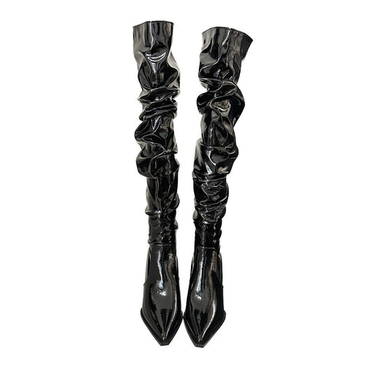 Autumn Stiletto Pile Style High Heel Over The Knee Boots