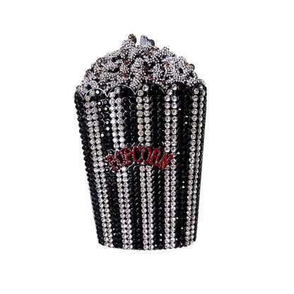Popcorn Crystal Clutch Purses