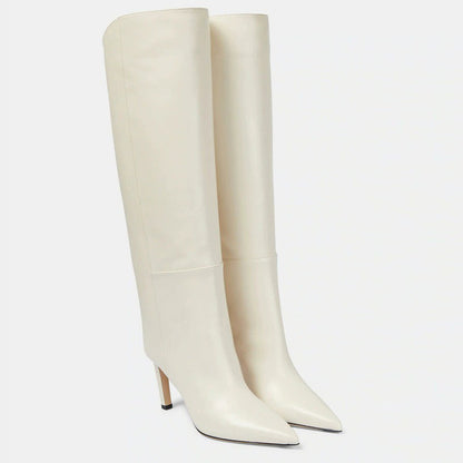 Simple Style Catwalk Pointed-Toe Stiletto Straight Boots