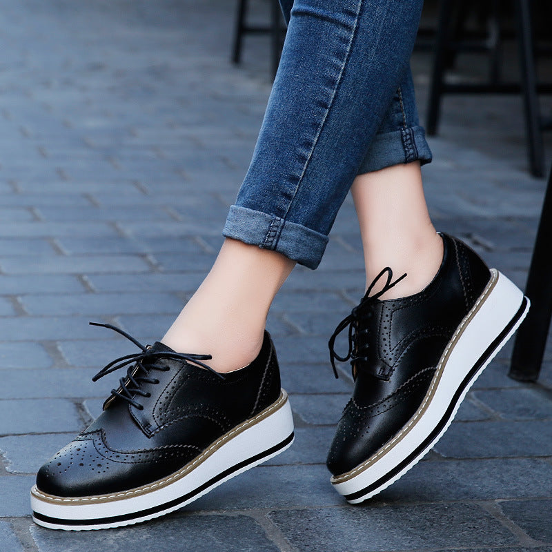 Lace-up Flats British Style Shoes