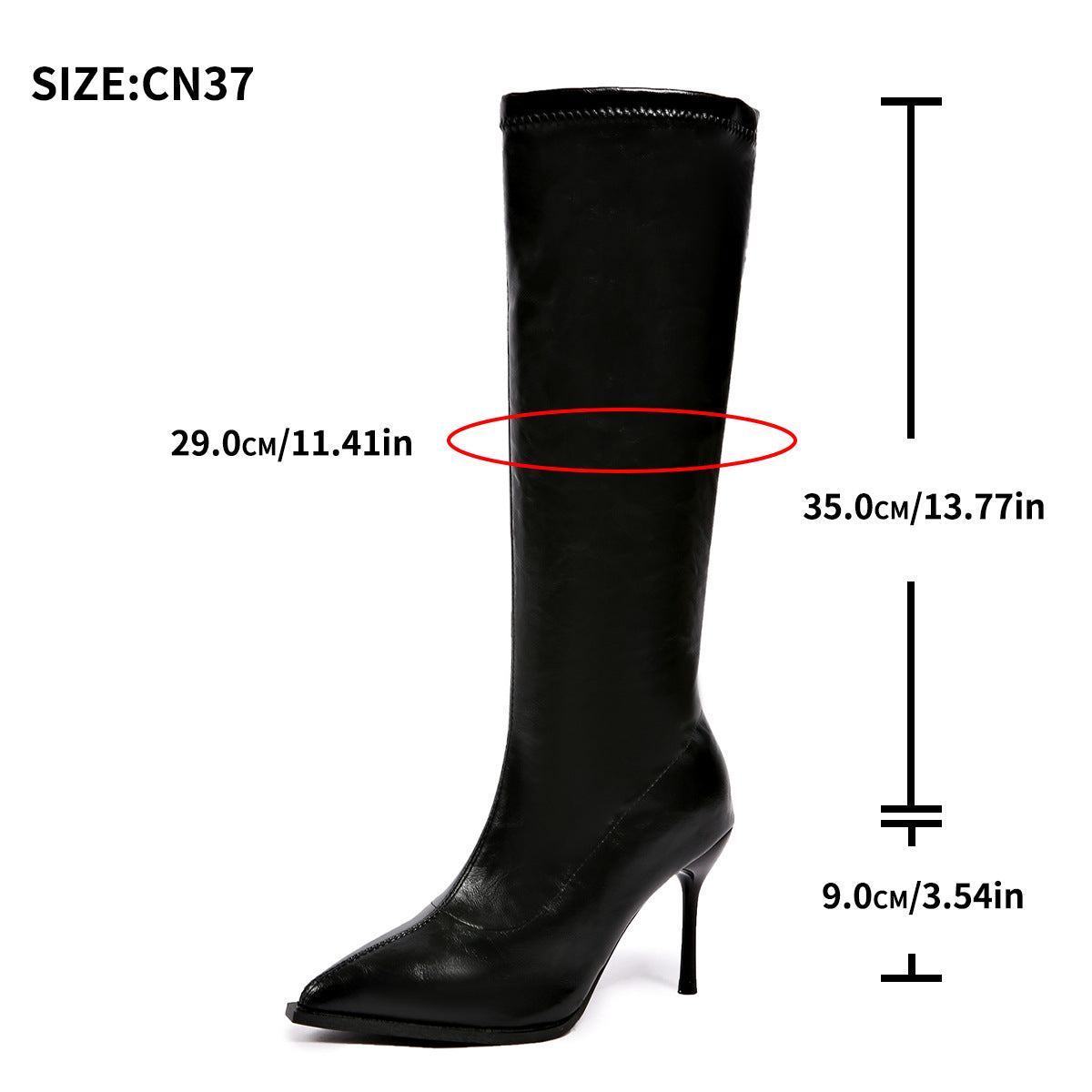 Knight-Style Pointed-Toe Stiletto Boots