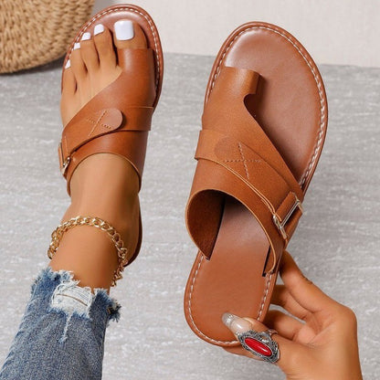 Flat Heel Leisure Slippers
