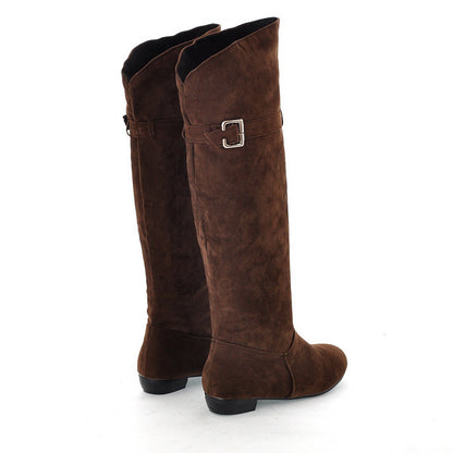 High Leg Suede Ethnic Style Knight Boots