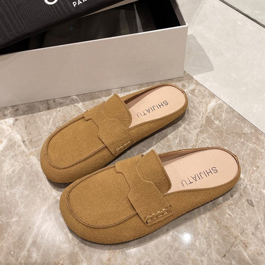 Soft Bottom Ankle Round Toe Flats