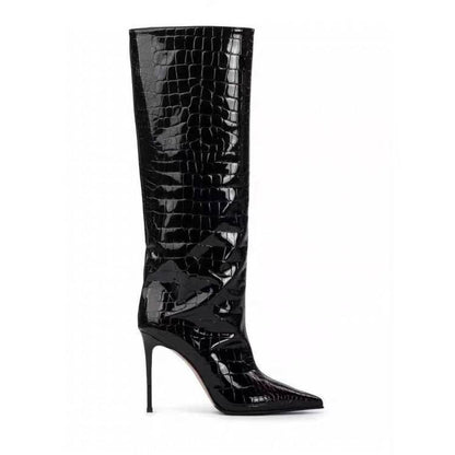 Pattern Tube Circumference High Leg Boots