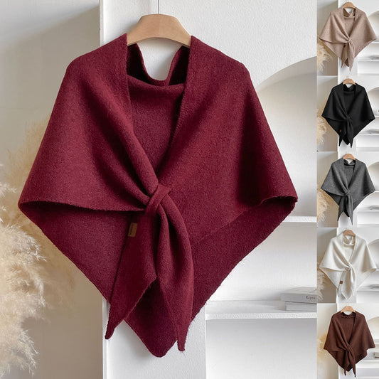 Triangular Solid Color Neck Wrap Shawls