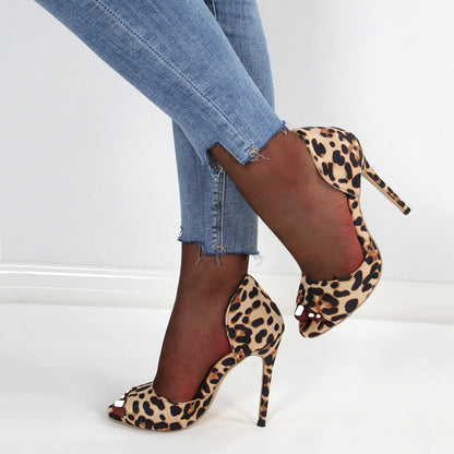 Leopard Print Stiletto High Heels